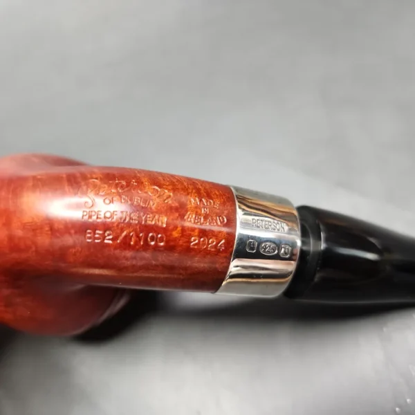 Peterson Pipe of the Year 2024 852/1100 Terracotta Rhodesian Briar Pipe, New - Image 8