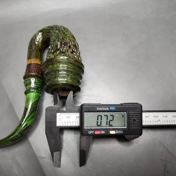 Mutcat Green Calabash Handmade Pipe, New - Image 8