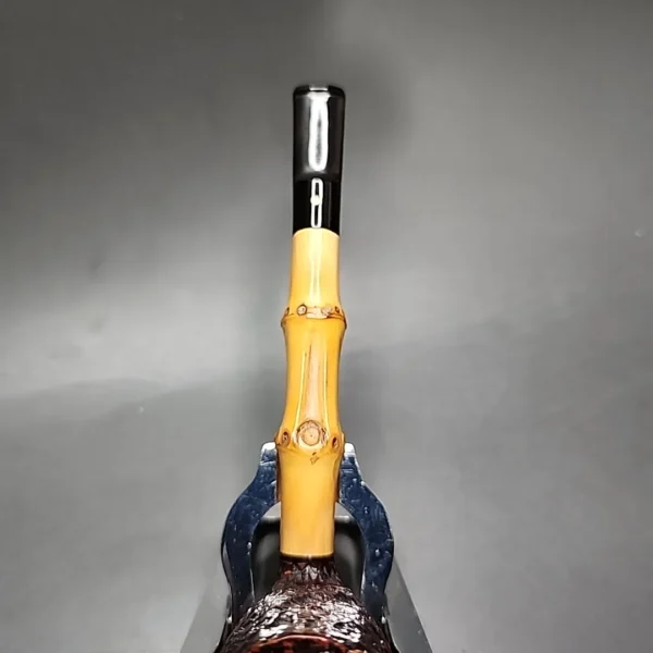 1952 Dunhill Shell Whangee Sandblasted Billiard Estate Briar Pipe, English Estates - Image 8