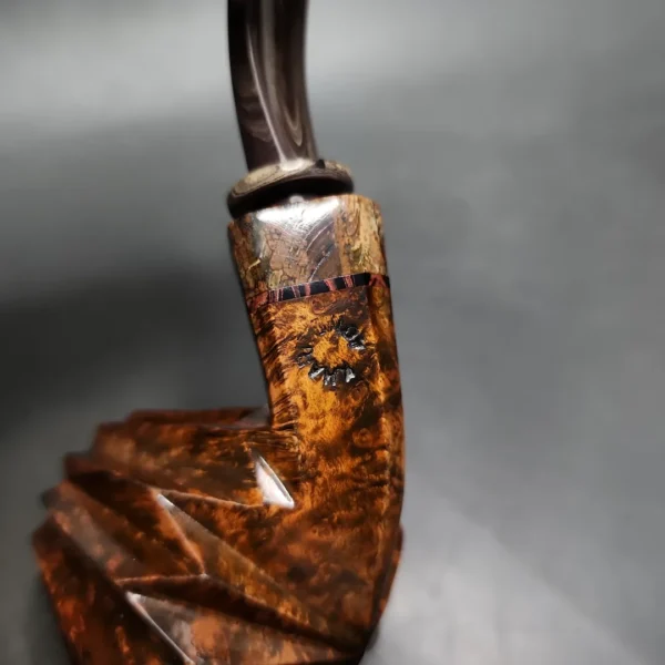 Andrey Kharitonov Smooth Volcano Handmade Briar Pipe, New - Image 9
