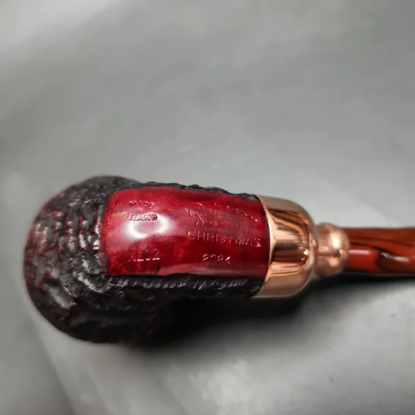 Peterson 2024 Christmas Pipe XL02 Rusticated Apple Briar Pipe, FT, New - Image 9