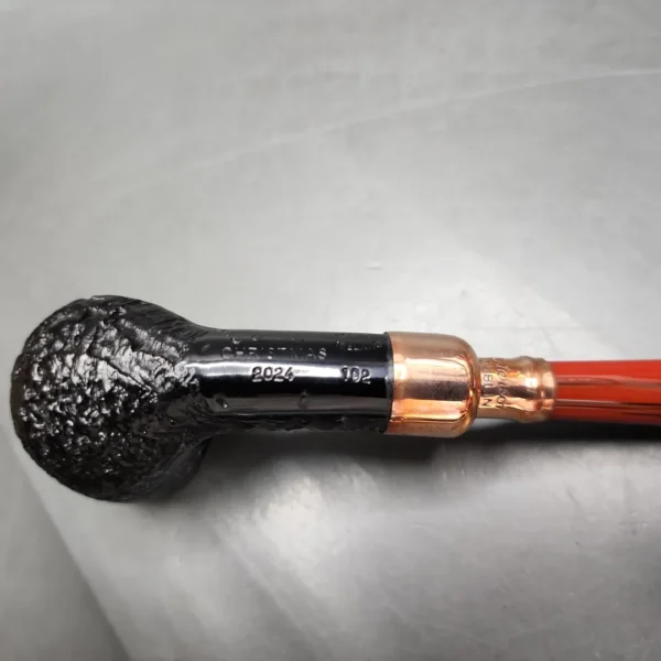 Peterson 2024 Christmas Pipe 102 Sandblasted Billiard Briar Pipe, FT, New - Image 9