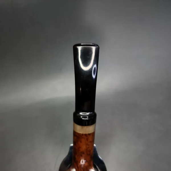 Hans Former Nielsen Smooth Brandy w/ Horn Estate Briar Pipe, Danish Estates - Image 9