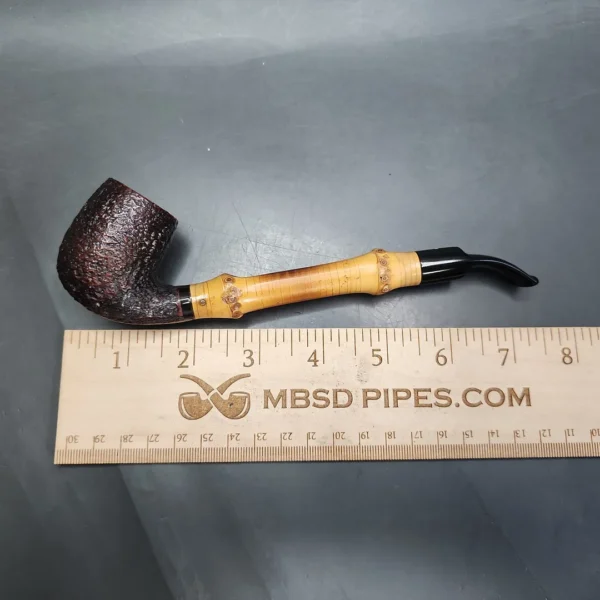 Dunhill 1992 Shell 4102 Bamboo Churchwarden Estate Briar Pipe, English Estates - Image 9