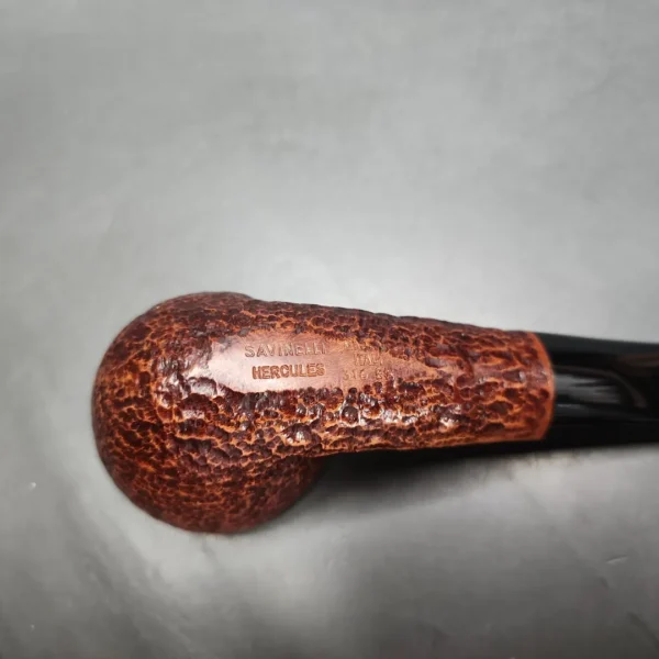 Savinelli Hercules 316 EX Rusticated Bent Pot Briar Pipe, New - Image 9
