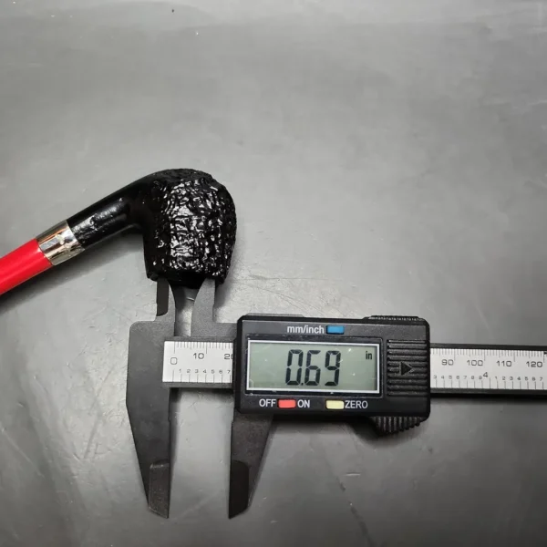 Peterson 2024 Halloween Pipe Sandblasted Bent Billiard Briar Pipe, New - Image 9