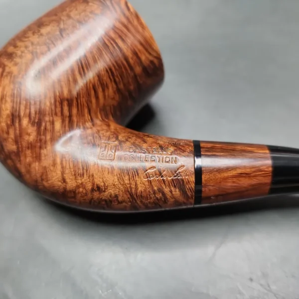 Castello Collection Occho di Pernice Smooth Bent Billiard Estate Briar Pipe, Italian Estates - Image 9