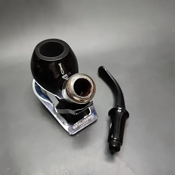 Peterson System Ebony 302 Bent Apple Estate Briar Pipe, Irish Estates - Image 9