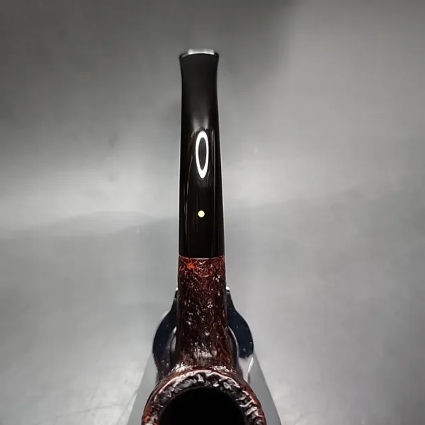 1960 Dunhill Shell 120 Sandblasted Bent Billiard Estate Briar Pipe, English Estates - Image 9