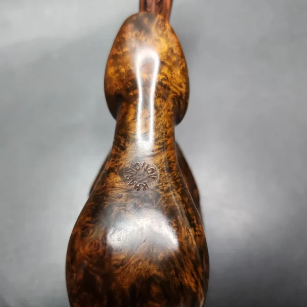 Andrey Kharitonov Smooth Fish Hook Handmade Briar Pipe, New - Image 9