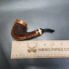 Preston Rogers Partially Rusticated Bent Billiard Handmade Briar Pipe, New - Image 10