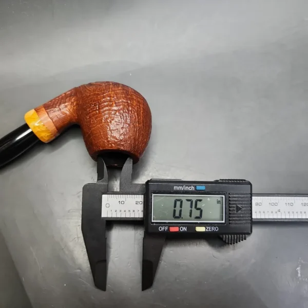 Volkan Calypso Sandblasted Brandy Estate Briar Pipe, Italian Estates - Image 10