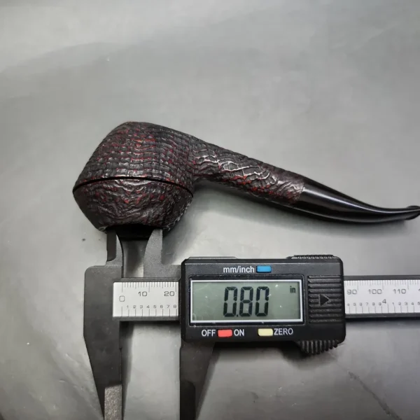 Bari Squash 7842 Sandblasted Rhodesian Estate Briar Pipe, Danish Estates - Image 10