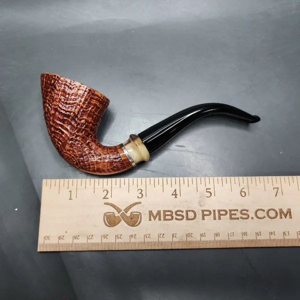 Early Ser Jacopo Pulchra Sandblasted Calabash Estate Briar Pipe, Italian Estates - Image 10
