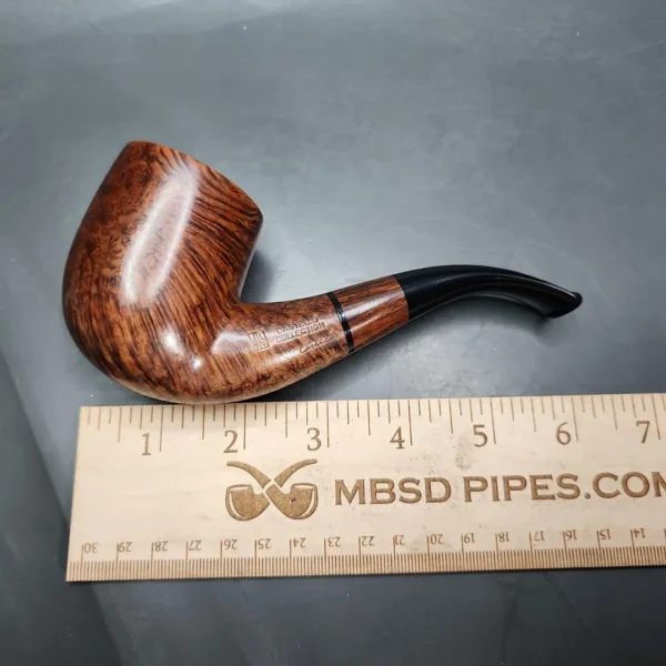 Castello Collection Occho di Pernice Smooth Bent Billiard Estate Briar Pipe, Italian Estates - Image 10