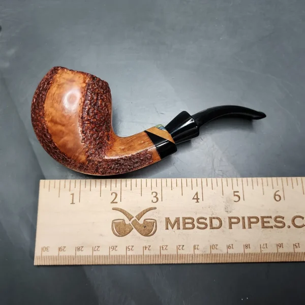Mastro De Paja Unica Partially Rusticated Brandy Estate Briar Pipe, Italian Estates - Image 10