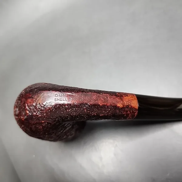 1960 Dunhill Shell 120 Sandblasted Bent Billiard Estate Briar Pipe, English Estates - Image 10