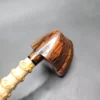 Andrey Kharitonov Smooth Boat w/ Bamboo Handmade Briar Pipe, New - Image 10