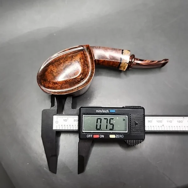 Andrey Kharitonov Smooth Blowfish w/ Mammoth Handmade Briar Pipe, New - Image 10