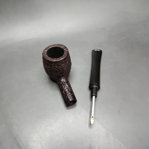 Wilshire Three Dots Rusticated Billiard Estate Briar Pipe, Swiss Estates - Image 10