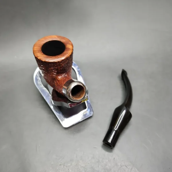 Savinelli Dry System Rusticated Bent Dublin Estate Briar Pipe, 6mm, Italian Estates - Image 11