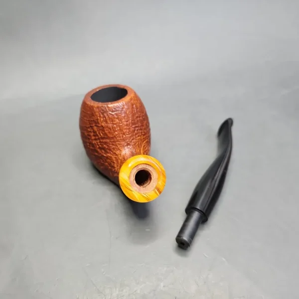 Volkan Calypso Sandblasted Brandy Estate Briar Pipe, Italian Estates - Image 11