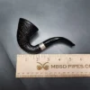 Brebbia 1997 Jubilee Calabash Sandblasted Estate Briar Pipe, Unsmoked - Image 11
