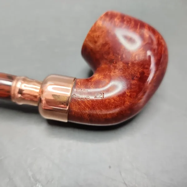Peterson 2024 Christmas Pipe 221 Smooth Bent Billiard Briar Pipe, FT, New - Image 11