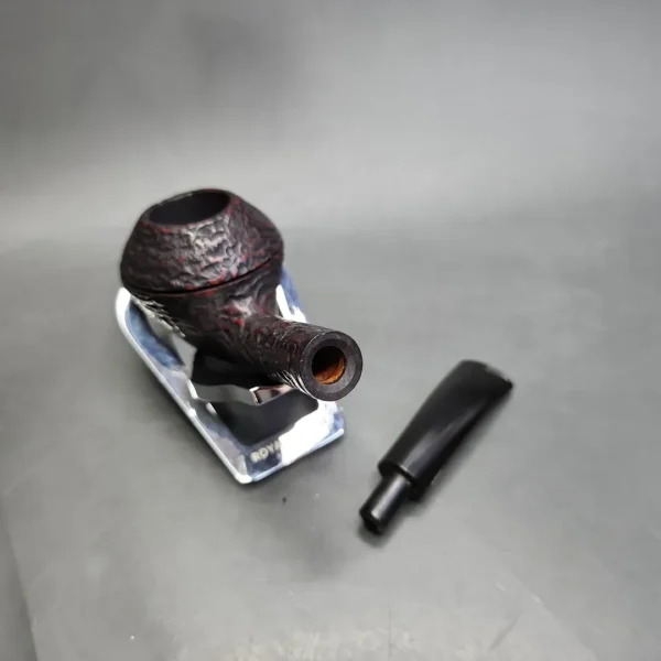 Bari Squash 7842 Sandblasted Rhodesian Estate Briar Pipe, Danish Estates - Image 11