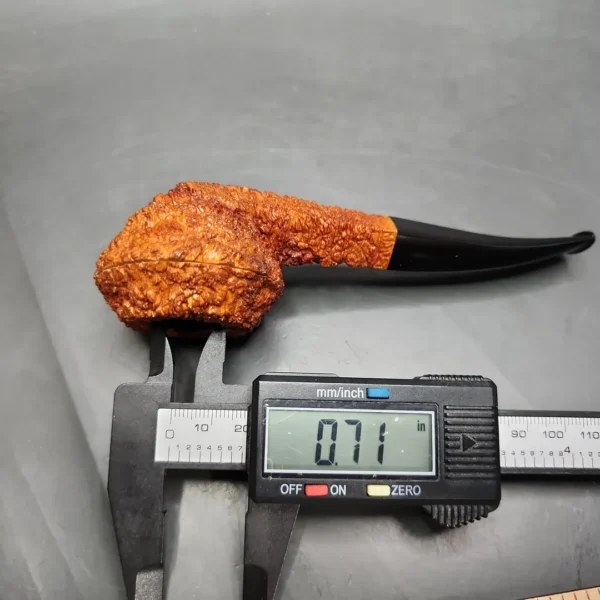Pipe Tristan Rusticated Bent Bulldog Handmade Briar Pipe, New - Image 11