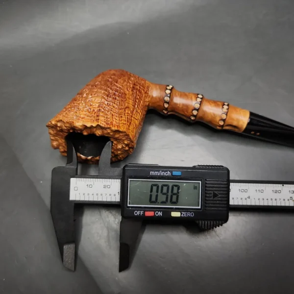 Radice Silk Cut G Sandblasted Dublin w/ Faux Bamboo Estate Briar Pipe, Italian Estates - Image 11
