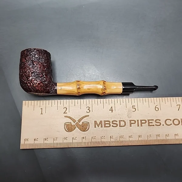 1952 Dunhill Shell Whangee Sandblasted Billiard Estate Briar Pipe, English Estates - Image 11