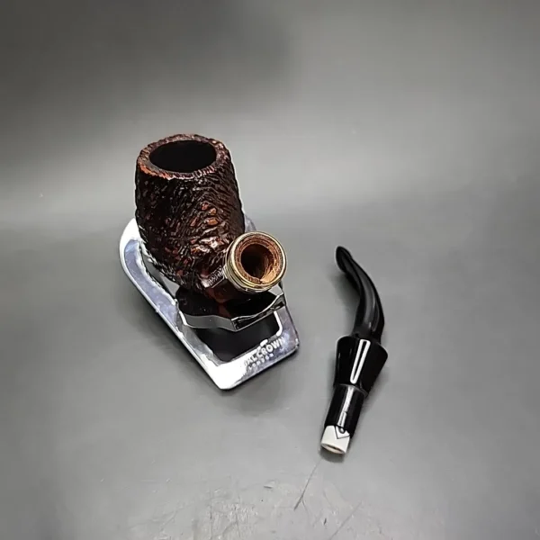 Adsorba by Gigi Rusticated Bent Brandy Estate Briar Pipe, Unsmoked, 9mm - Image 11