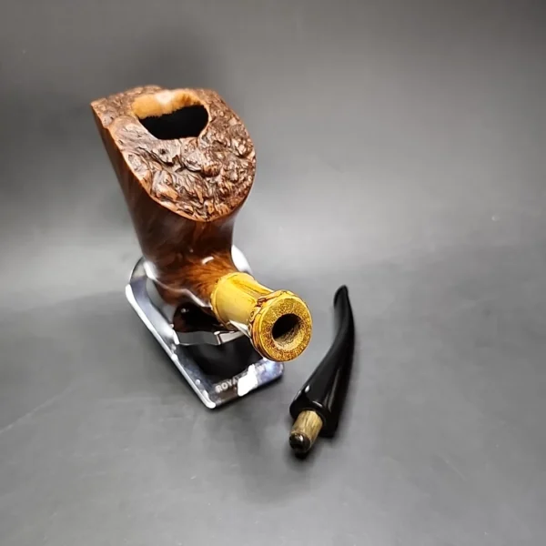 De La Warr Magnum Bamboo Freehand Estate Briar Pipe, Other Estates - Image 11