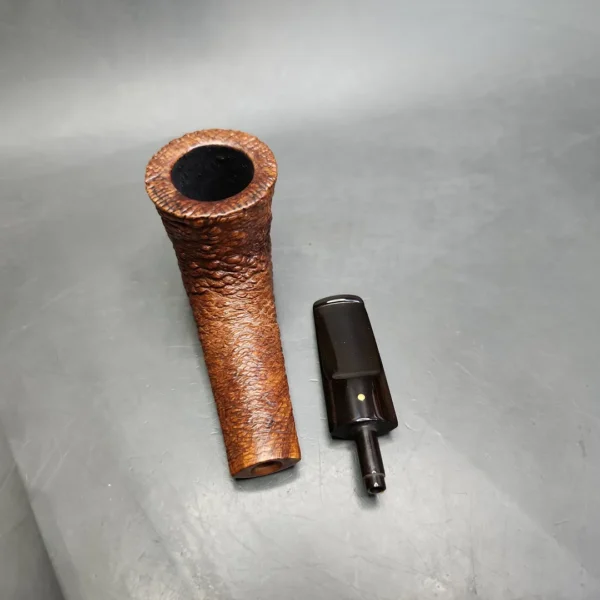Savinelli Punto Oro Corallo 915 KS Rusticated Dublin Estate Briar Pipe, Italian Estates - Image 12
