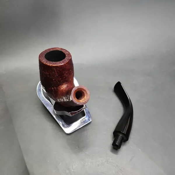 Unknown Sandblasted Bent Billiard Estate Briar Pipe, English Estates - Image 12