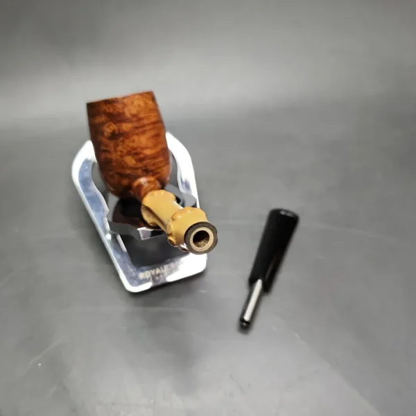 Wandi Riyadi Smooth Bamboo Billiard Handmade Briar Pipe, New - Image 12