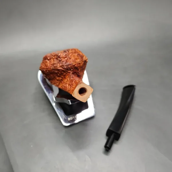 Pipe Tristan Rusticated Bent Bulldog Handmade Briar Pipe, New - Image 12