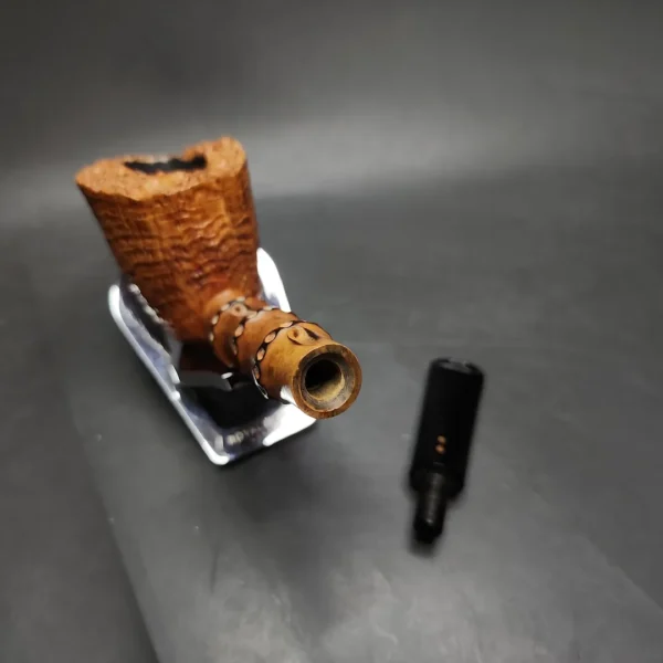 Radice Silk Cut G Sandblasted Dublin w/ Faux Bamboo Estate Briar Pipe, Italian Estates - Image 12