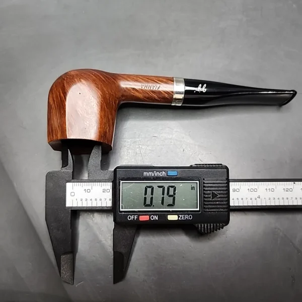 Gigi Fiamma Smooth Panel Billiard Estate Briar Pipe, Unsmoked, 9mm - Image 12