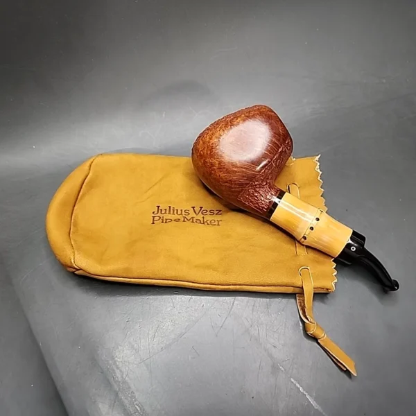 2003 Julius Vesz Hand Cut Bamboo Brandy Estate Briar Pipe, Canadian Estates - Image 12