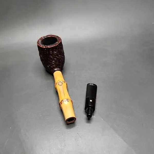 1952 Dunhill Shell Whangee Sandblasted Billiard Estate Briar Pipe, English Estates - Image 13