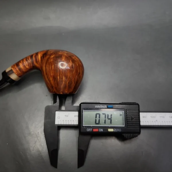 Hans Former Nielsen Smooth Brandy w/ Horn Estate Briar Pipe, Danish Estates - Image 14