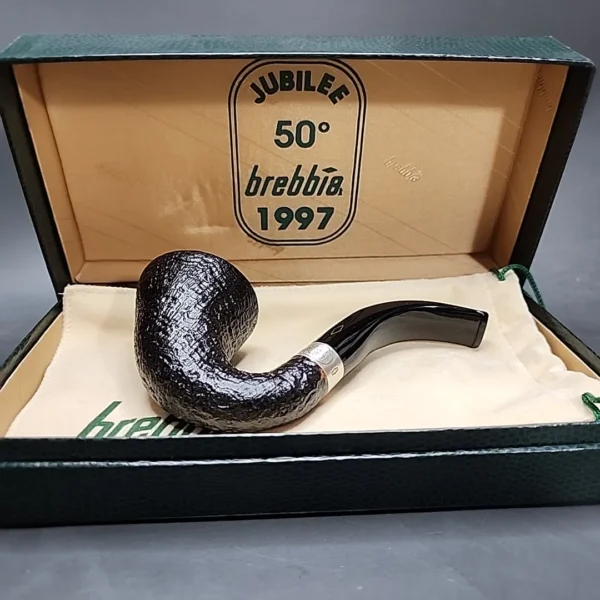 Brebbia 1997 Jubilee Calabash Sandblasted Estate Briar Pipe, Unsmoked - Image 15