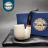 MBSD Meerschaum Deluxe Oom Paul Block Meerschaum Pipe, Briar-Mortise