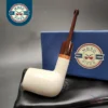 MBSD Meerschaum Deluxe Saddle Billiard Block Meerschaum Pipe, Briar-Mortise