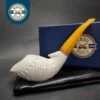 MBSD Meerschaum Deluxe Fish Block Meerschaum Pipe, Briar-Mortise