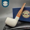 MBSD Meerschaum Deluxe Maigret Billiard Block Meerschaum Pipe, Briar-Mortise