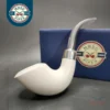 MBSD Meerschaum Deluxe Silver Swan Block Meerschaum Pipe, Briar-Mortise