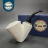 MBSD Meerschaum Silver Reverse Calabash Sitter Block Meerschaum Pipe, New